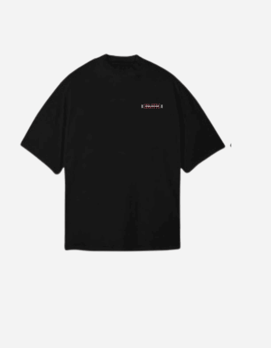 Oblatte Oversized Black Graphic Tee - Oblatte